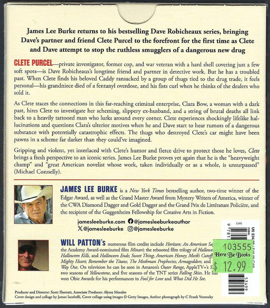 Clete Audio Book by James Lee Burke back of box