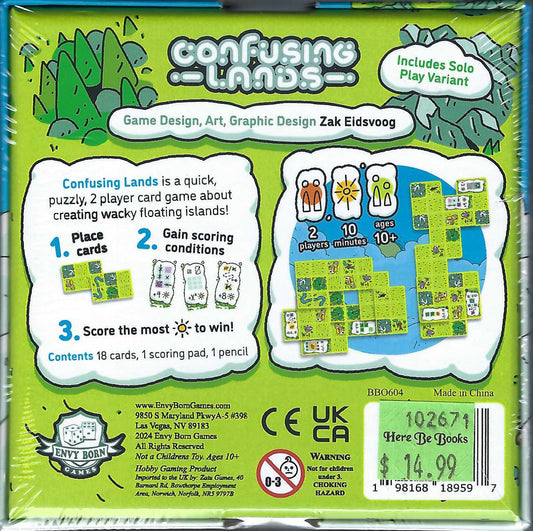 Confusing Lands back of box