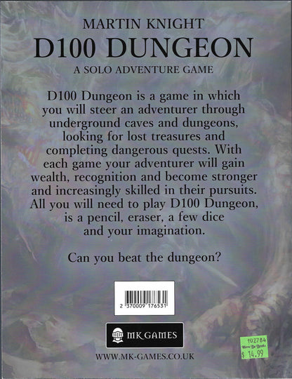 D100 Dungeon by Martin Knight back cover