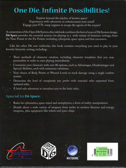 D6 Space Core Rulebook by Nikola Vrtis back cover