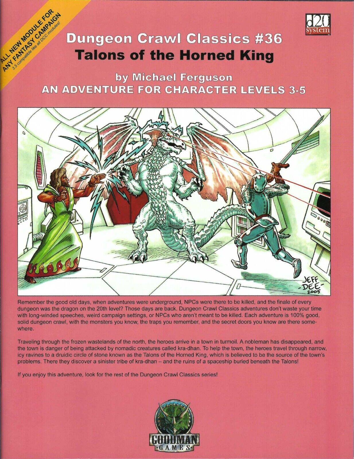 Talons of the Horned King (Dungeon Crawl Classics 36) front cover of module