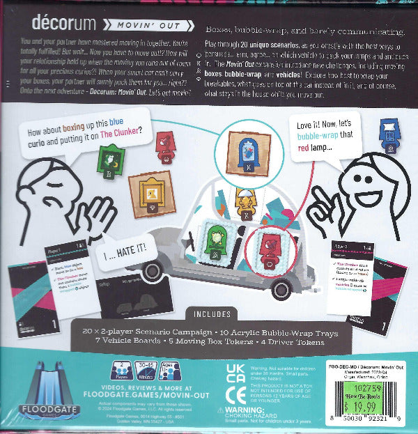 Decorum Movin' Out back of box