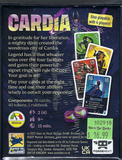 Duel for Cardia back of box