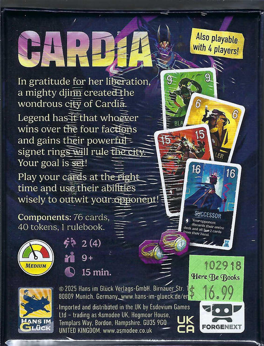 Duel for Cardia back of box