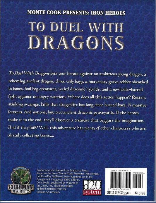 To Duel With Dragons back cover