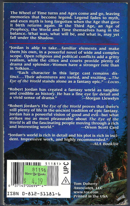Eye of the World (Wheel of Time #1) by Robert Jordan back cover