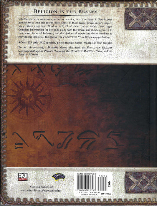 Faiths and Pantheons back cover
