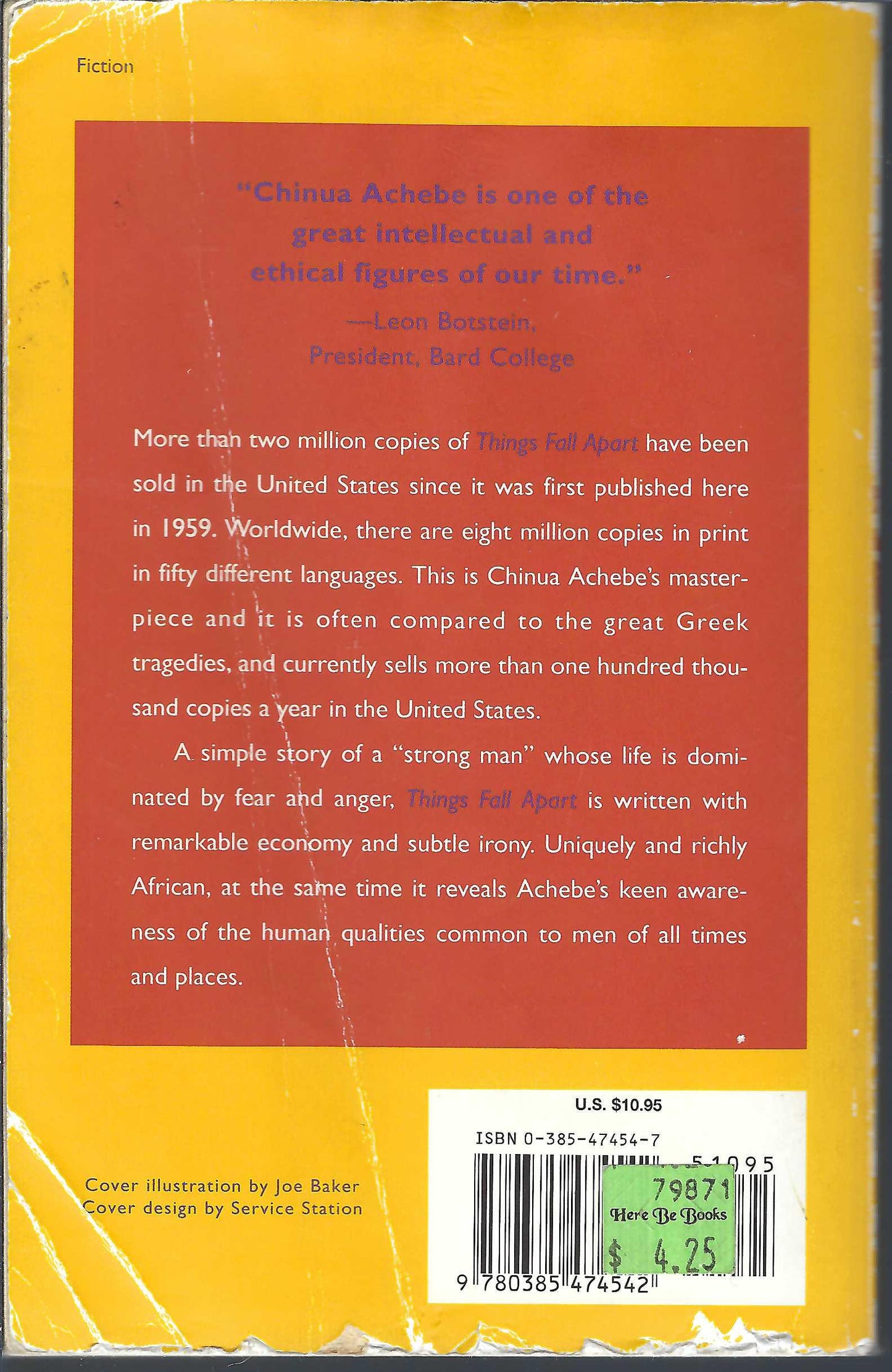 Things Fall Apart by Chinua Achebe back cover