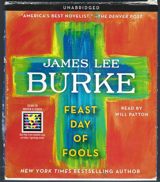 Feast Day of Fools Audio Book by James Lee Burke with colorful abstract design