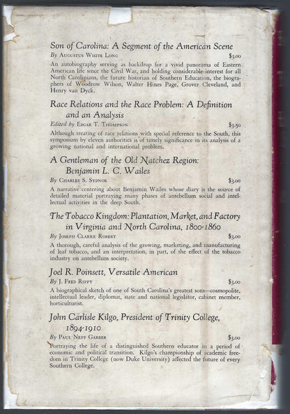 Freedom of Thought in the Old South back cover