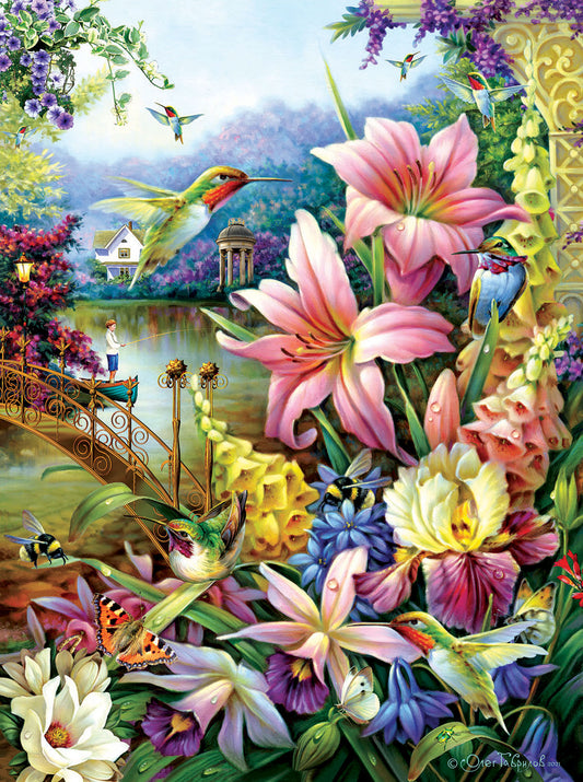 Garden by the River 1000 Piece Jigsaw Puzzle