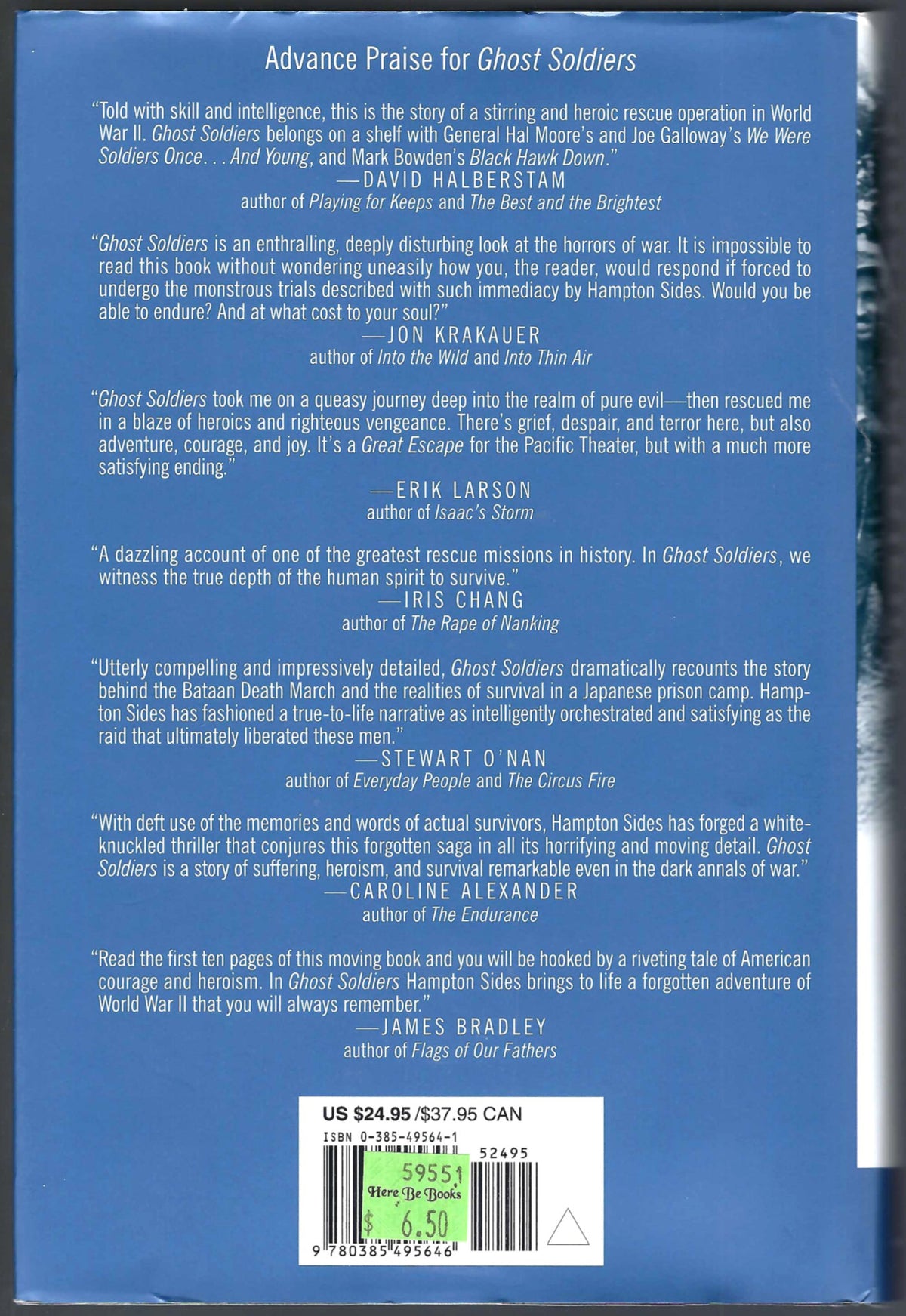 Ghost Soldiers: The Forgotten Epic Story of World War II's Most Dramatic Mission back cover