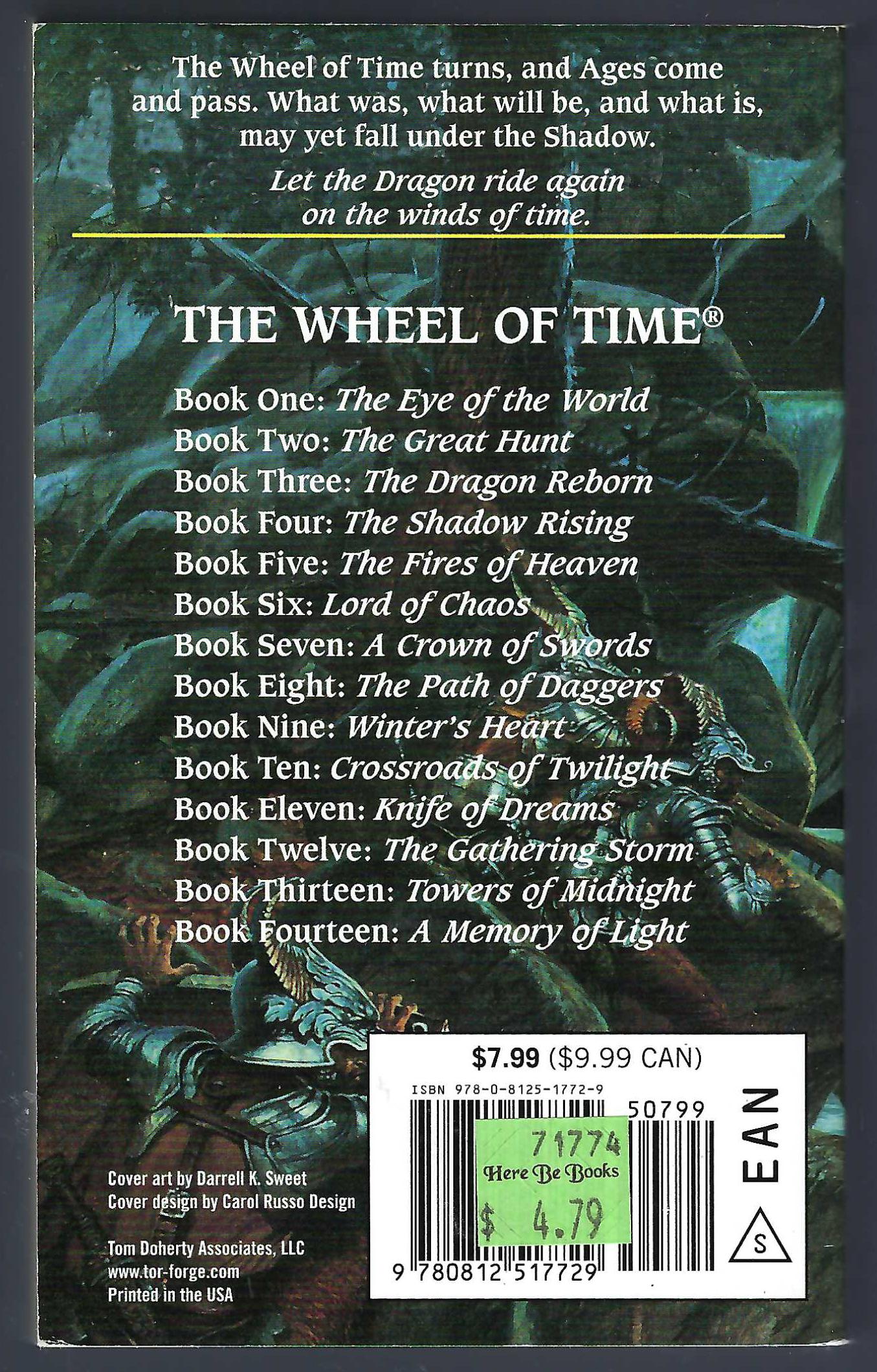 The Great Hunt (Wheel of Time #2) by Robert Jordan back cover