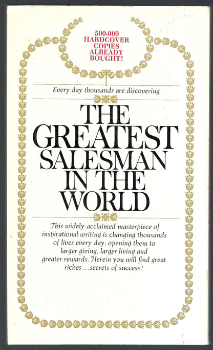 The Greatest Salesman in the World by Og Mandino back cover