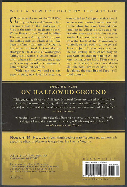 Back cover of On Hallowed Ground by Robert M. Poole.