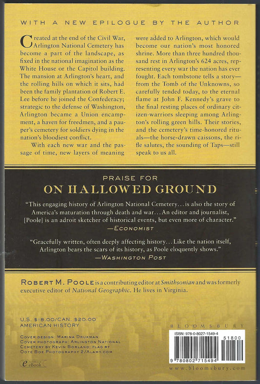 Back cover of On Hallowed Ground by Robert M. Poole.
