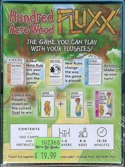 Hundred Acre Wood Fluxx back of box