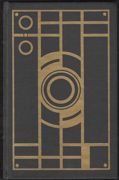 Front cover of The D. A. Calls it Murder by Erle Stanley Gardner with a geometric gold design on a black background