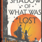 Front cover of The Shadow of What Was Lost by James Islington with a sunset scene and silhouettes.