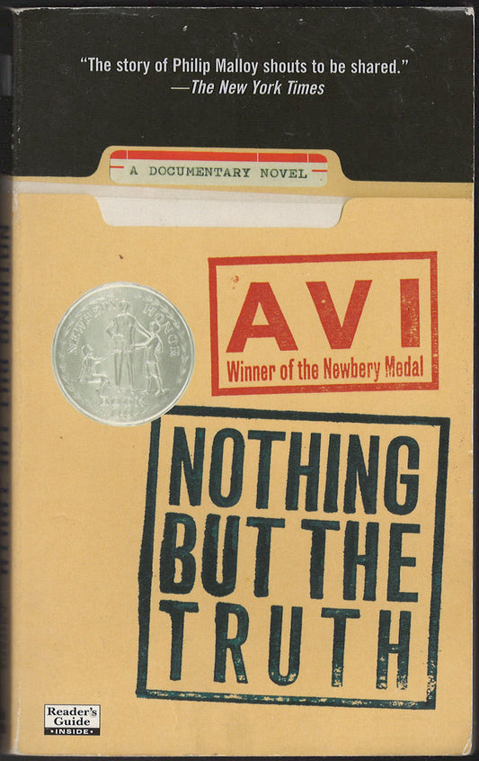 Front cover of Nothing But The Truth by AVI with Newbery Medal logo