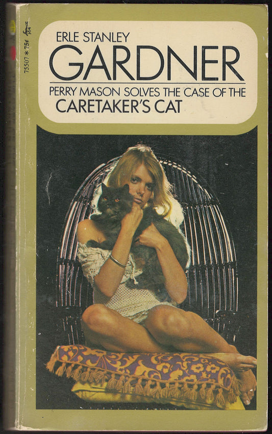 Front cover of Perry Mason Solves the Case of the Caretaker's Cat by Erle Stanley Gardner featuring a woman with a cat.
