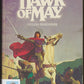 Front cover of Hawk of May by Gillian Bradshaw with a knight on a horse.