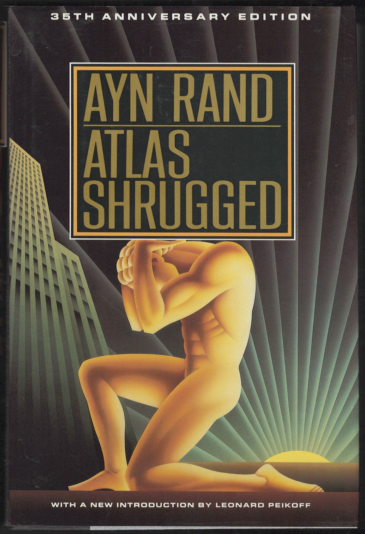 Front cover of Atlas Shrugged by Ayn Rand featuring a nude figure.