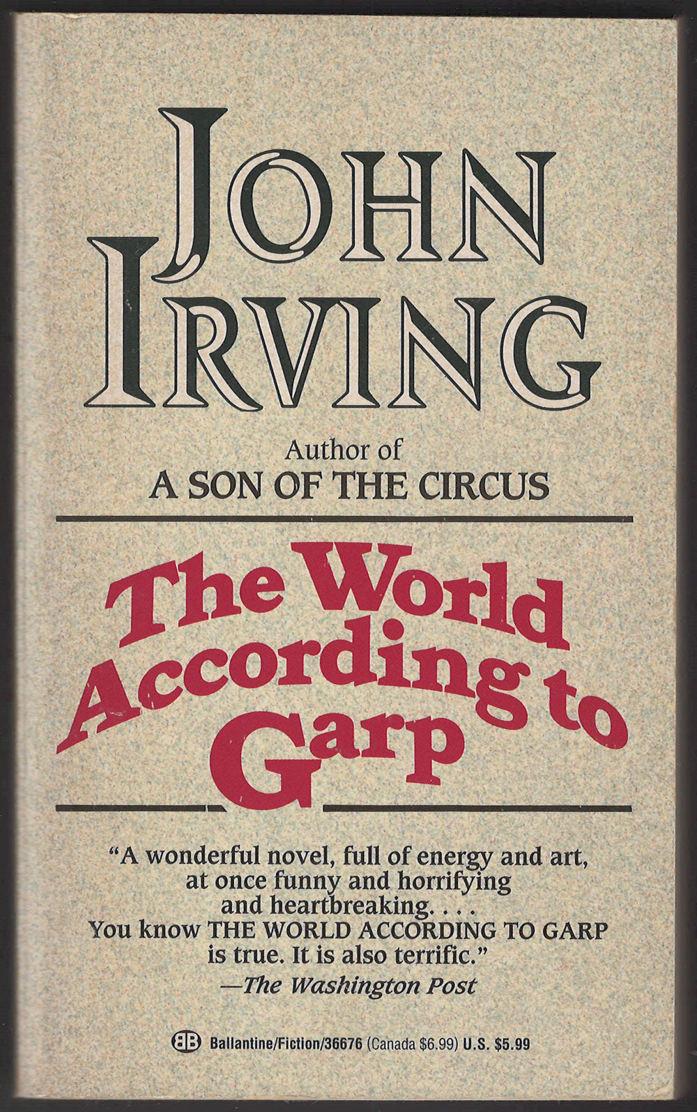 The World According to Garp by John Irving front cover