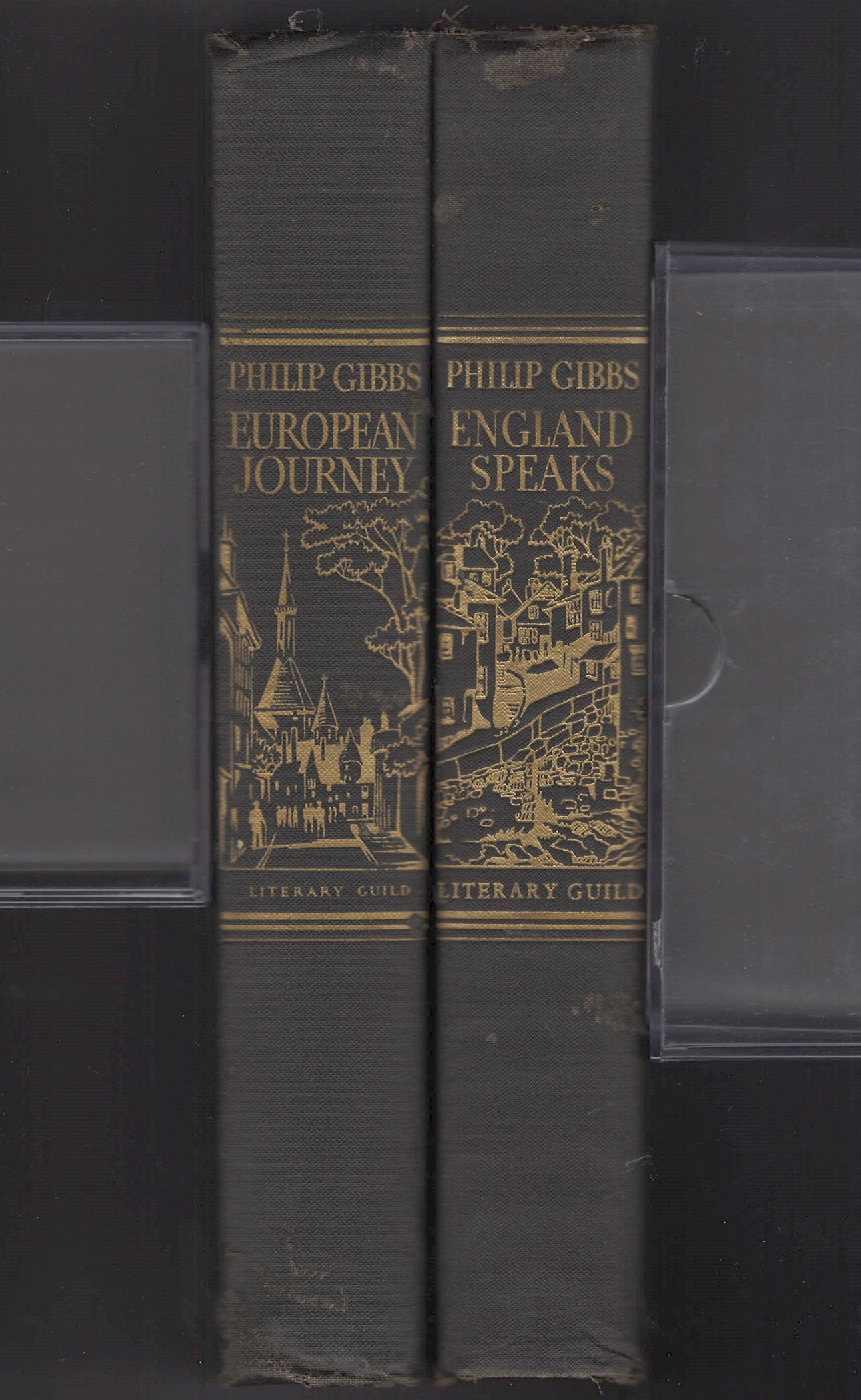 European Journey and England Speaks by Philip Gibbs spines