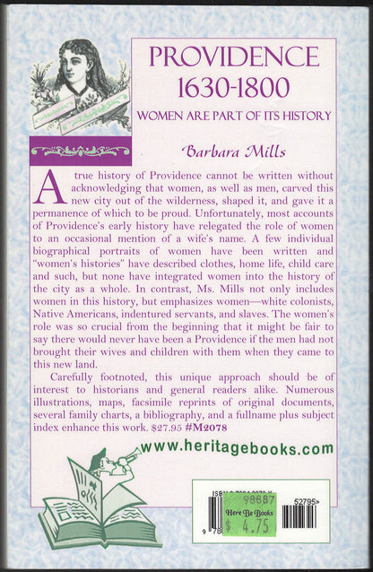 Providence 1630-1800: Women Are Part of Its History by Barbara Mills back cover