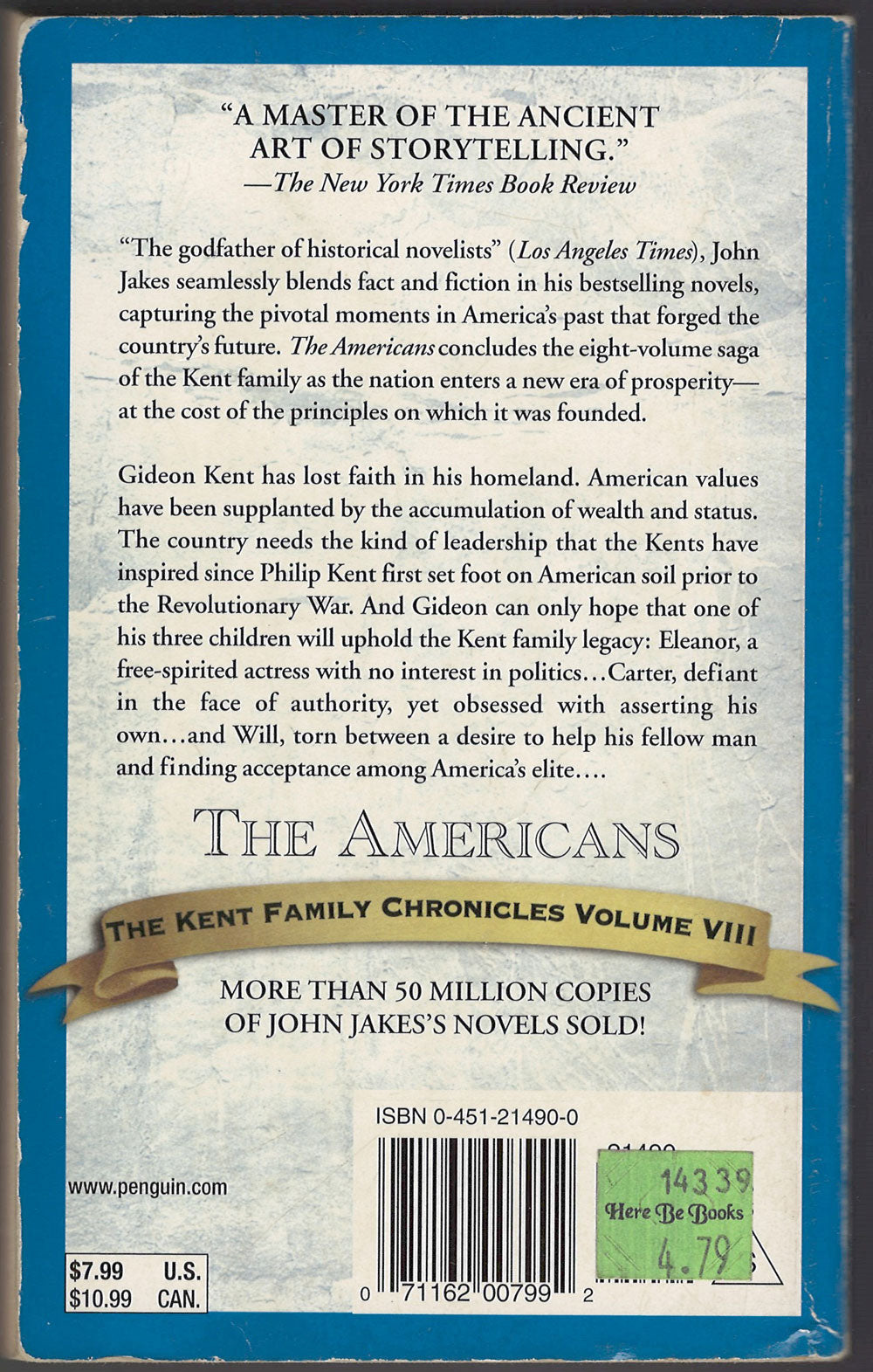 The Americans by John Jakes back cover