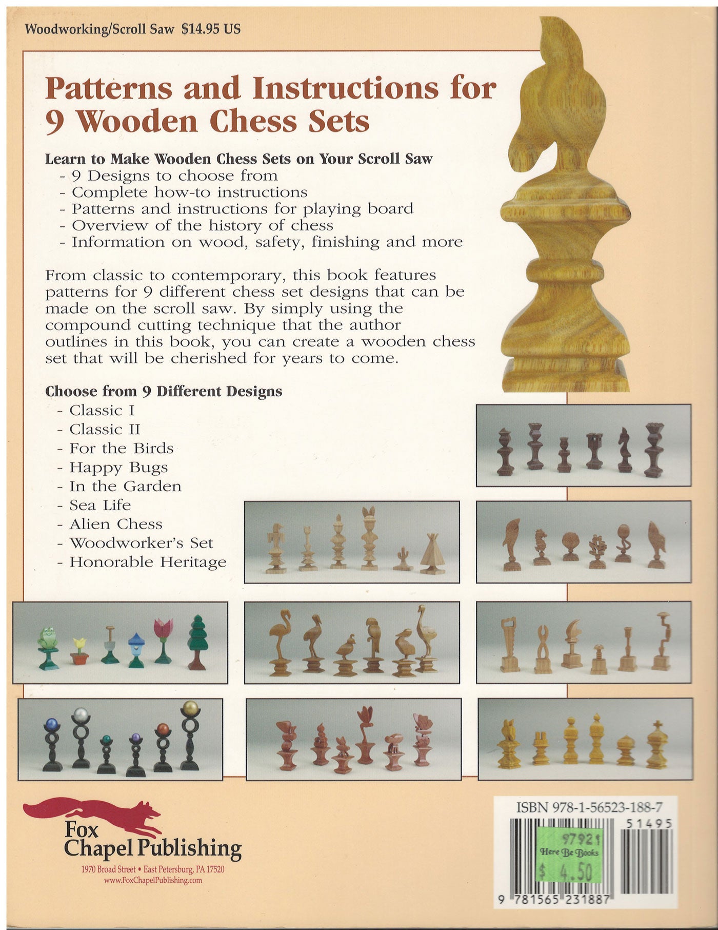 Wooden Chess Sets You Can Make 9 Complete Designs for the Scroll Saw back cover