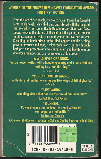 The Grass Dancer by Susan Power back cover