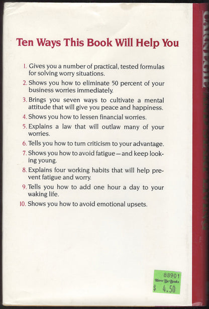 How to Stop Worrying and Start Living by Dale Carnegie back cover