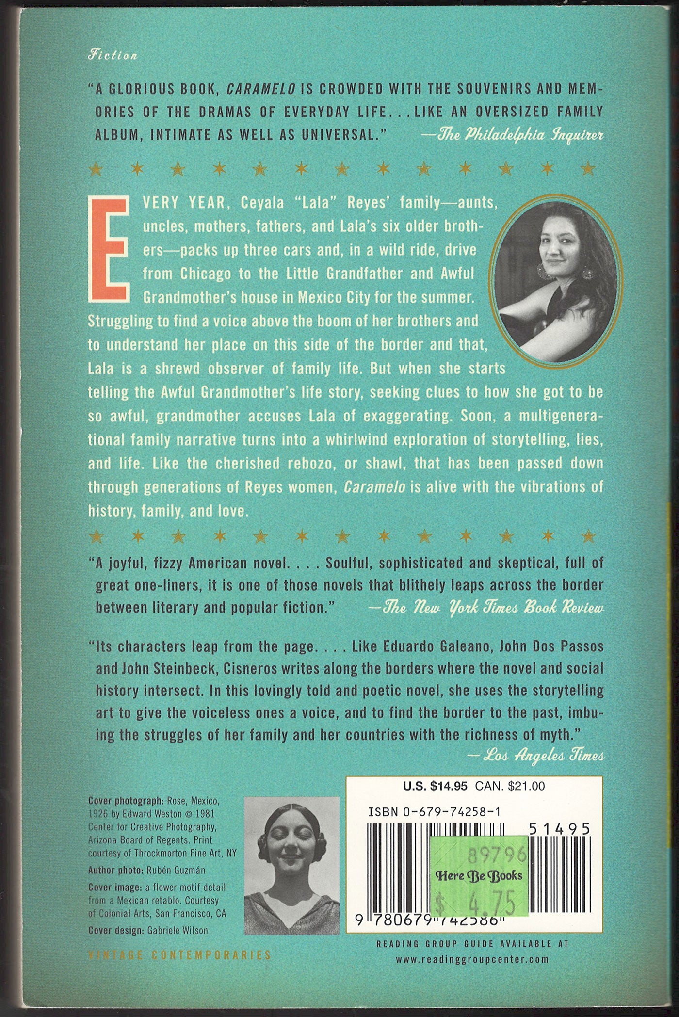 Caramelo by Sandra Cisneros back cover