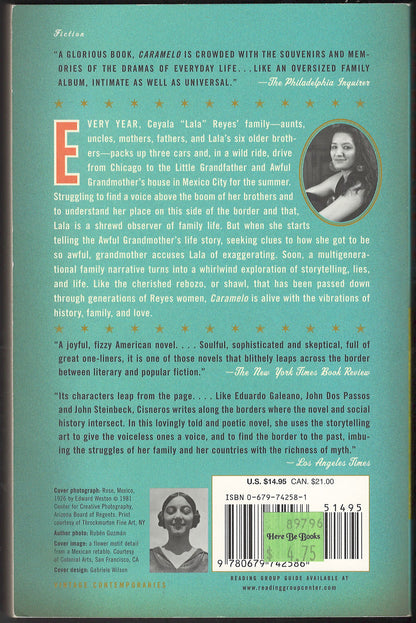Caramelo by Sandra Cisneros back cover