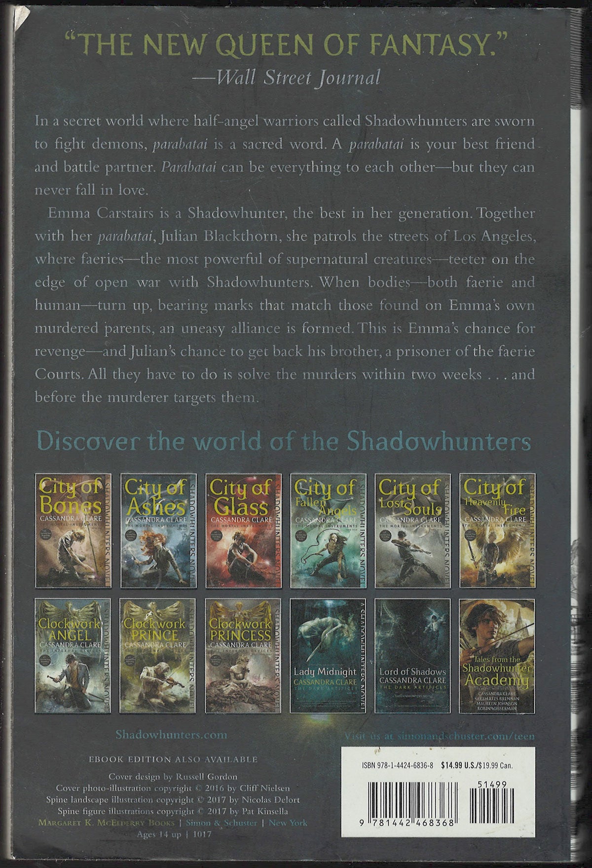 Lady Midnight by Cassandra Clare back cover