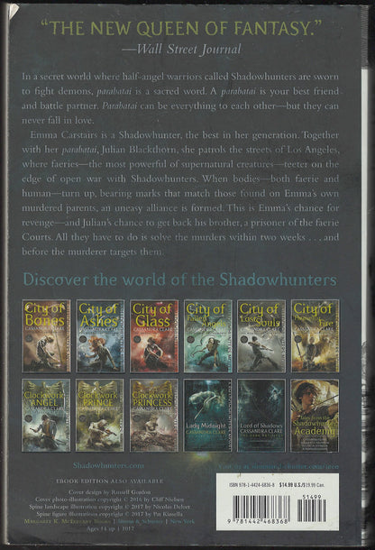 Lady Midnight by Cassandra Clare back cover