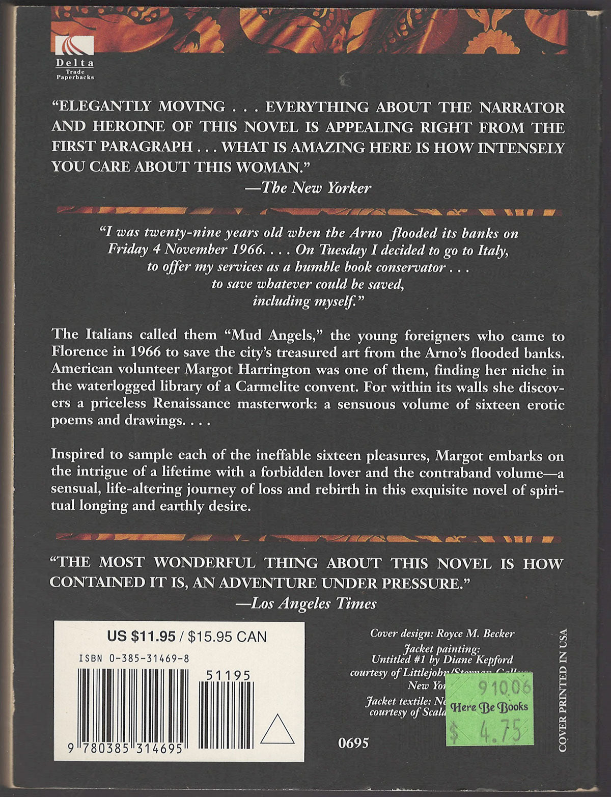 The Sixteen Pleasures by Robert Hellenga back cover