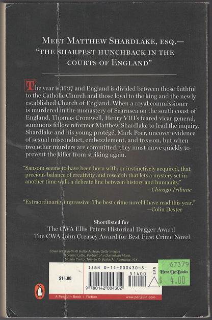 Dissolution by C. J. Sansom back cover