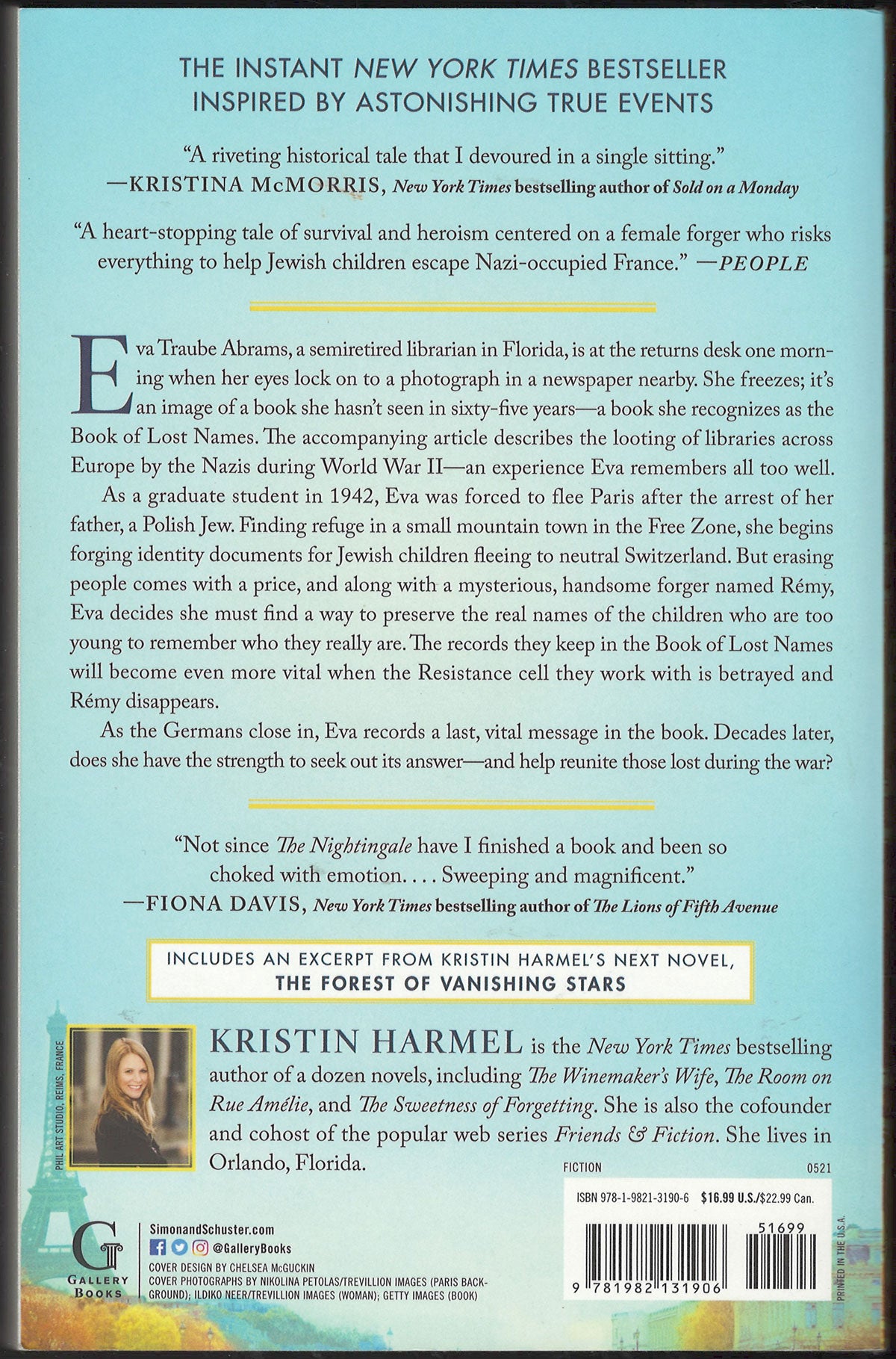 The Book of Lost Names by Kristin Harmel back cover