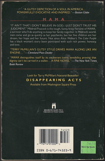 Mama by Terry McMillan back cover