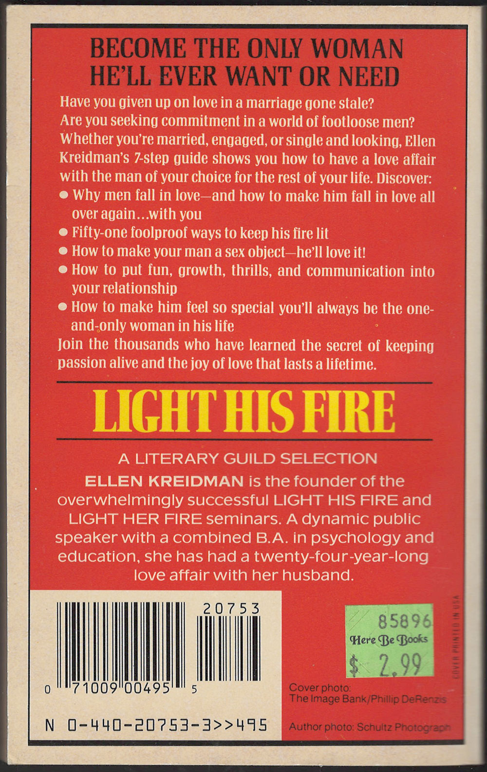 Light His Fire by Ellen Kreidman back cover