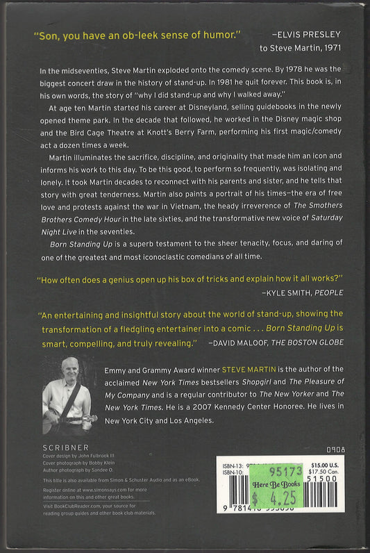 Born Standing Up by Steve Martin back cover