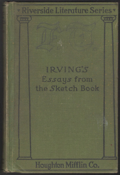 Front cover of Irving's Essays from the Sketch Book by Houghton Mifflin Co. with decorative elements.