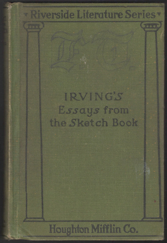 Front cover of Irving's Essays from the Sketch Book by Houghton Mifflin Co. with decorative elements.