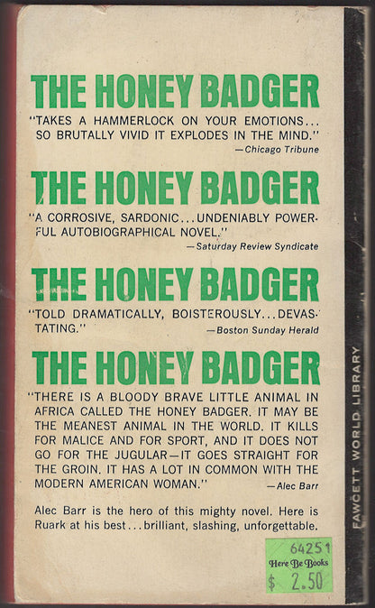 The Honey Badger by Robert Ruark back cover