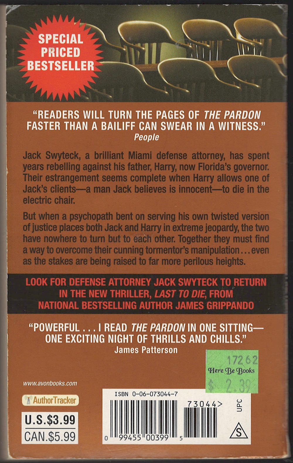 The Pardon by James Grippando back cover