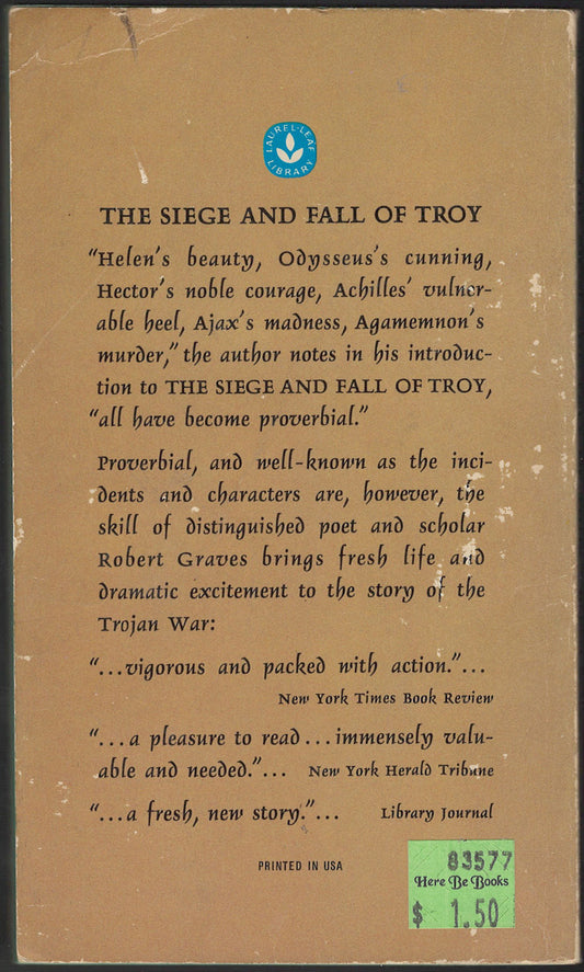 The Siege and Fall of Troy by Robert Graves back cover