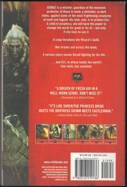 Time of Contempt  by Andrzej Sapkowski back cover